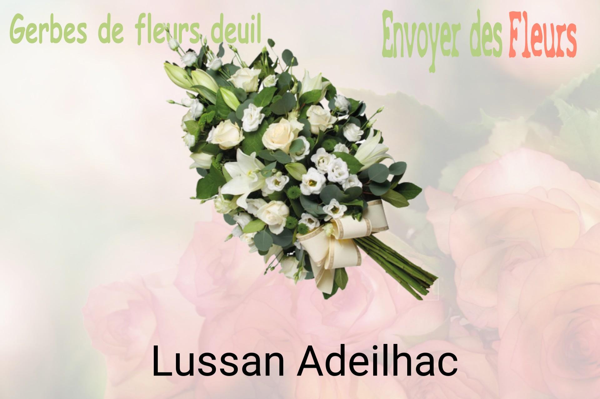 Gerbe de fleurs de deuil livrée à Lussan-Adeilhac